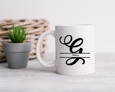 Tasse mit Monogramm G
